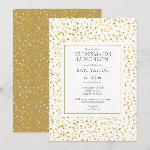 Invitation Déjeuner des femmes de ménage de Gold Hearts Confe