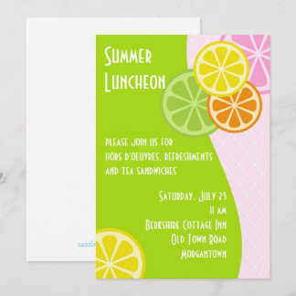 Invitation Déjeuner d'été d'agrume