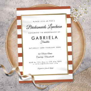 Invitation Déjeuner d'été de serveuses d'éducation en or en t