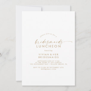 Invitation Déjeuner d'maitres de lettres au script or moderne