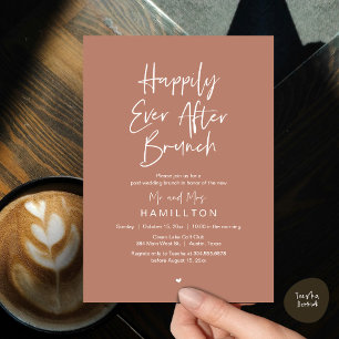 Invitation Déjeuner du bonheur éternel, fête de mariage intim
