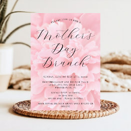 Invitation Déjeuner du jour de la fête des mères en rose pâle