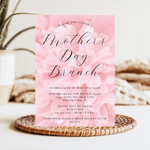 Invitation Déjeuner du jour de la fête des mères en rose pâle