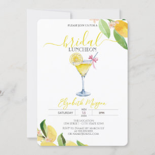 Invitation Déjeuner nuptial de citron de verre à cocktail