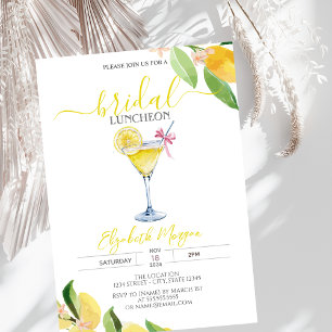Invitation Déjeuner nuptial de citron de verre à cocktail