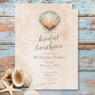 Invitation Déjeuner nuptial de coquillages côtiers modernes
