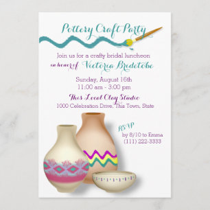 Invitation Déjeuner nuptial de poterie