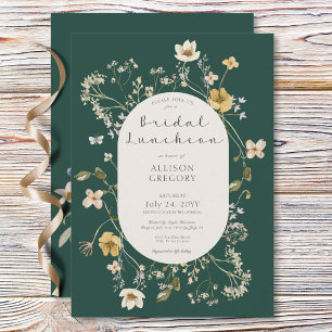 Invitation Déjeuner nuptial Fleur sauvage rustique