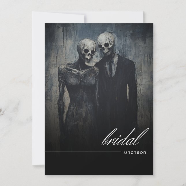 Invitation Déjeuner nuptial noir de minuit violet romance flo (Devant)