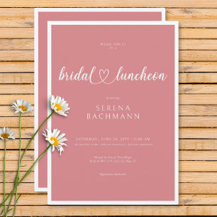 Invitation Déjeuner nuptial romantique moderne minimaliste ro