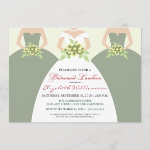 Invitation Déjeuner nuptial (vert sauge)