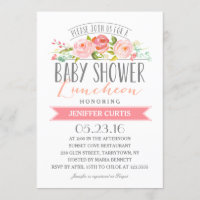 Déjeuner sur bannière rose | Baby shower