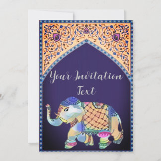 Invitation d'éléphant Mehndi