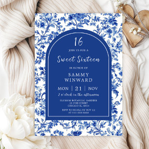 Invitation Delft Blue Antique Chinoiserie Sweet Seize