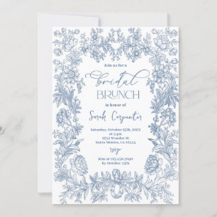 Invitation Delft Blue Chinoiserie Fête des mariées Brunch
