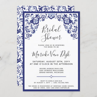 Invitation Delfts Blauw | Delft Blue Dutch Fête des mariées