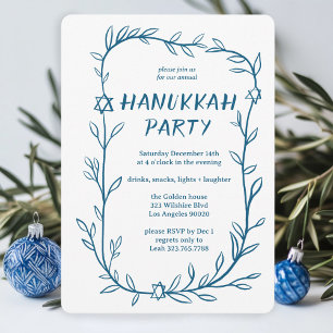 Invitation Délicat Hanoukka Party Star de David