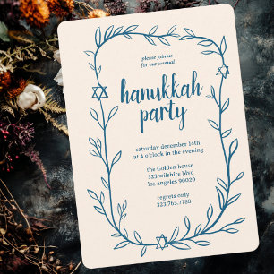 Invitation Délicat Hanoukka Party Star de David