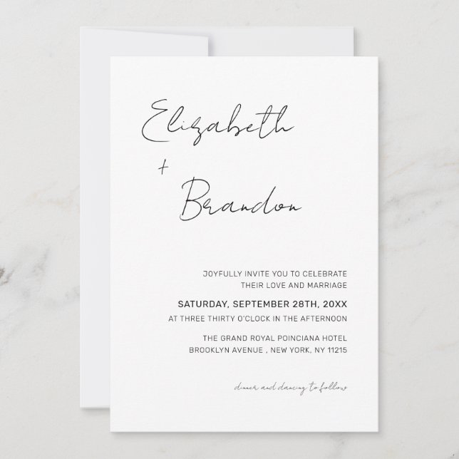 Invitation Délicat QR Code RSVP Mariage photo (Devant)