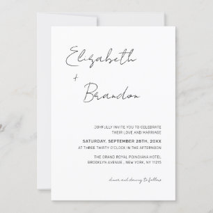 Invitation Délicat QR Code RSVP Mariage photo