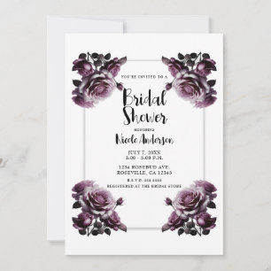 Invitation Délicat Vin Roses Roses Roses Roses Shabby Douche