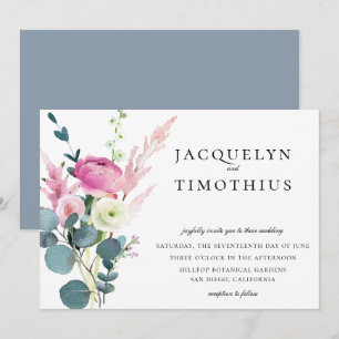 Invitation Delicate Chic Garden Floral Mariage
