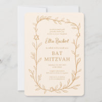 Délicate étoile botanique de David Bar Bat mitzvah