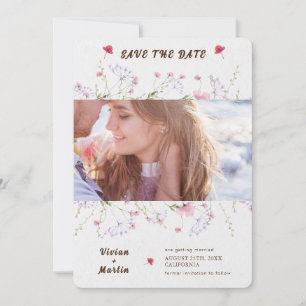 Invitation Delicate Spring Fleur sauvage Wedding Enregistrer 