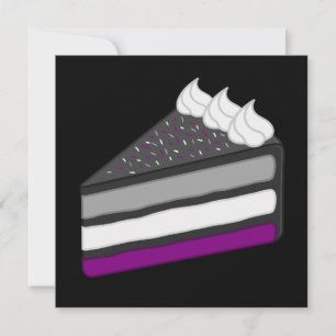 Invitation Délicieuse tranche de gâteau asexué