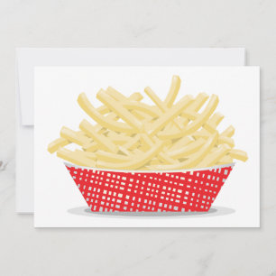 Invitation Délicieuses Frites Rétro Fast Food 