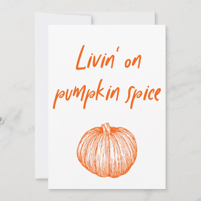 Invitation Délicieux Automne Kawaii Art de Mot de Spice de Ci (Devant)