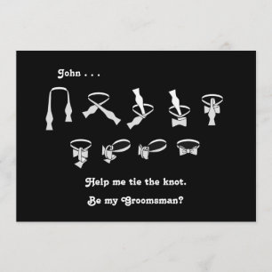 Invitation Demande Bowtie Groomsman