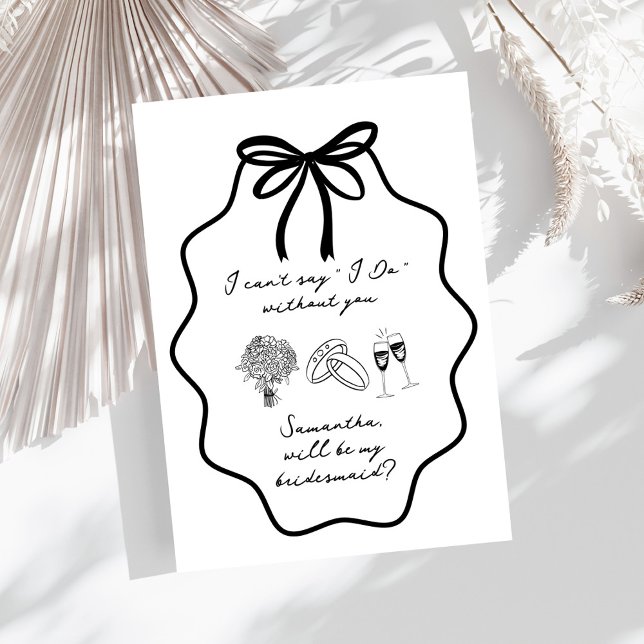 Invitation Demande de Demoiselle d'Honneur Fleurie à l'Arc De (Créateur téléchargé)