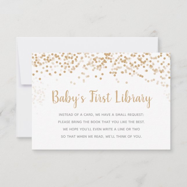 Invitation Demande de livre de la bibliothèque du bébé de (Devant)