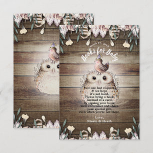 Invitation Demande de livre sur les amis à plumes bohèmes hib