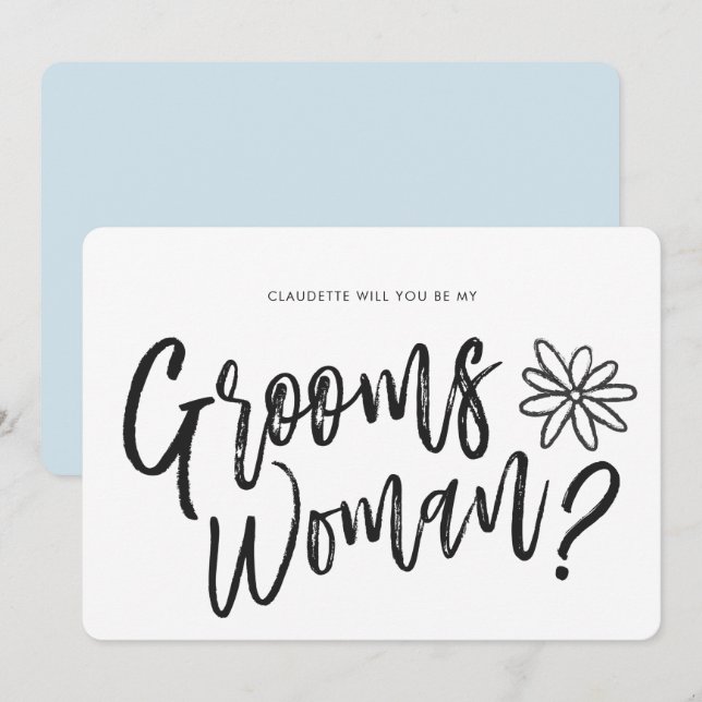 Invitation Demande de mariage pour femme de chambre | (Devant / Derrière)