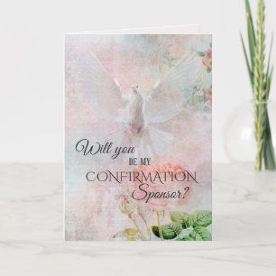 Invitation Demande de parrain de confirmation religieuse 