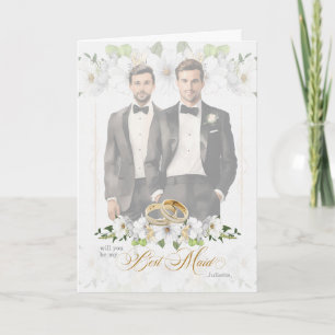 Invitation Demande de participation à un mariage gay pour deu