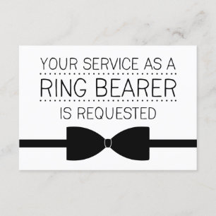 Invitation Demande de porteur de bague Groomsmen