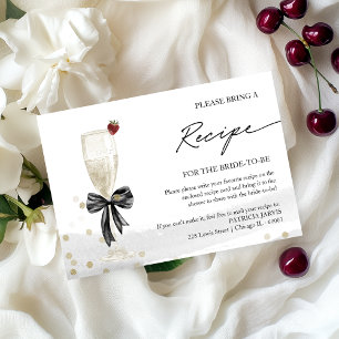 Invitation Demande de recette de douche de mariée en champagn