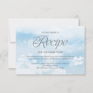 Invitation Demande de recette de douche de mariée moderne sur