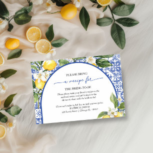 Invitation Demande de recette de douche nuptiale méditerranée