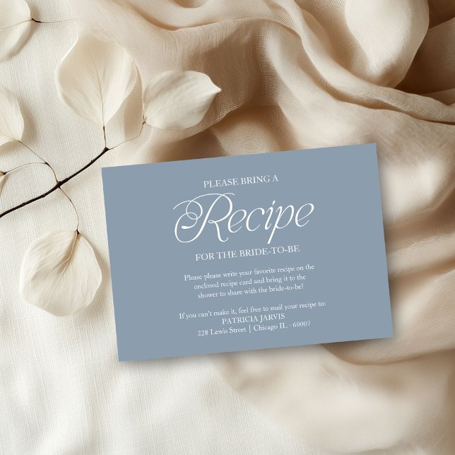 Invitation Demande de recette de Fête des mariées bleue (Créateur téléchargé)