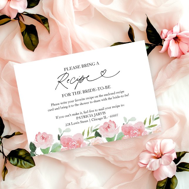 Invitation Demande de recette de Fête des mariées florale (Créateur téléchargé)