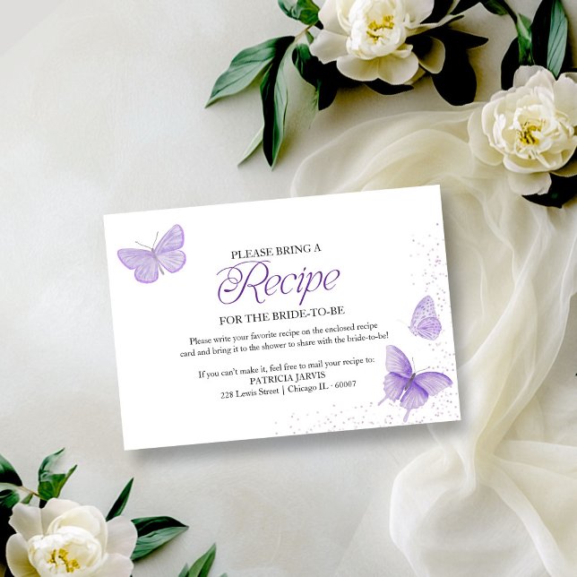 Invitation Demande de recette de Fête des mariées papillon vi (Créateur téléchargé)