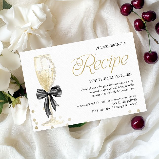 Invitation Demande de recette de Fête des mariées Pearls & Pr (Créateur téléchargé)