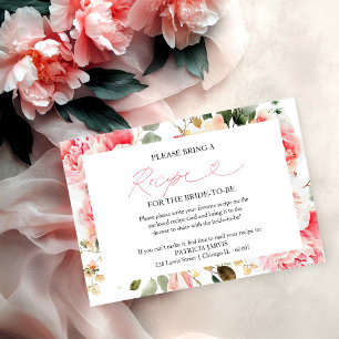 Invitation Demande de recette pour une baby shower mariage fl