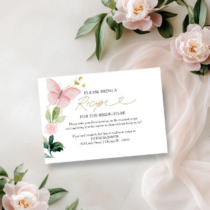 Invitation Demande de recette pour une baby shower sur le thè