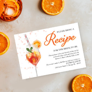 Invitation Demande de recette pour une fête de douche de mari