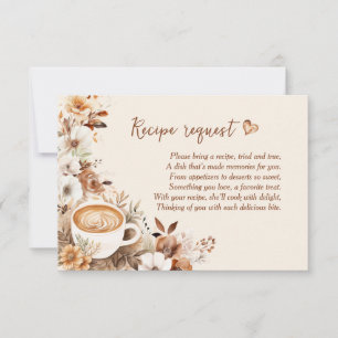 Invitation Demande de recette téléchargeable pour une baby sh